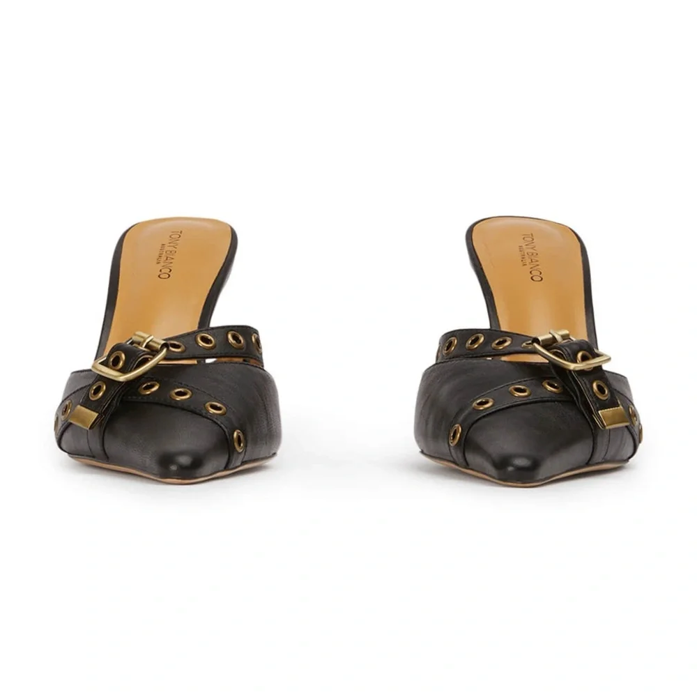 Tony Bianco Black and Tan Heels - Picture 3 of 7